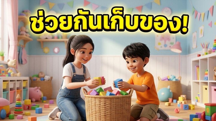 "เล่นเสร็จแล้ว ไม่เก็บ ระวังจะหาของรักไม่เจอ!" 🧸🧺