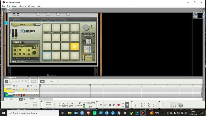 TUTO reason12 combinator kong pads assign