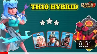 Th10 Hybrid Attack _ Cara Menggunakan Strategi Miner Hog Town Hall 10 Clash of Clans