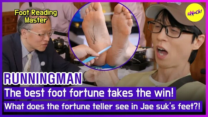RUNNINGMAN Apa yang peramal lihat di kaki Jae Suk -