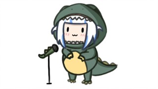 [Deleted live broadcast on November 18th] Gura dances and sings in a dinosaur suit