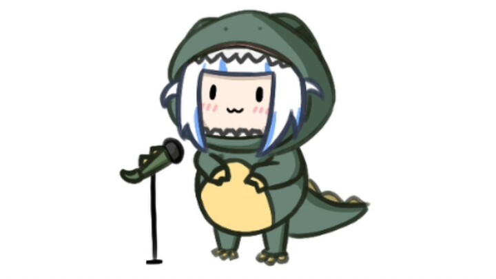 [Siaran langsung dihapus pada 18 November] Gura menari dan bernyanyi dengan kostum dinosaurus