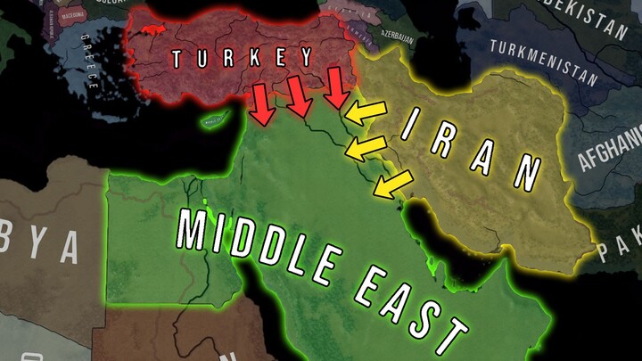 Turkey & Iran Vs Middle East - HOI4 2025 MD Timelapse