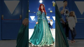🐚 BEAUTIFUL Ariel GOWN SPIN 🪸 Cosplay #shorts