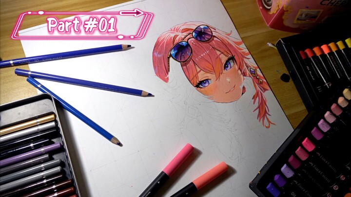 Proses WIP Project ke-19 | Anime Drawing, Part #01 DrawNime