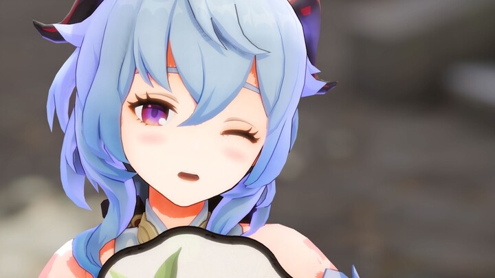[Genshin Impact / Ganyu] Jika pengelana menyentuh klaksonku lagi, aku akan menggigitmu!