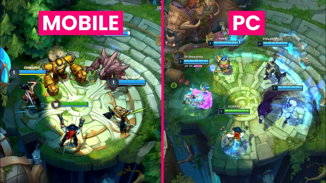 League of Legends Mobile vs PC Detailed Comparison - Bilibili