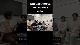 They are making fun of us #bts #btsshorts #btsarmy #btsshorts #jimin #jk #v #rm #suga #jin #jhope