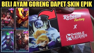 EVENT BARU RICHEESE X MLBB !! BELI AYAM GORENG BISA DAPET SKIN EPIK ! LANGSUNG BELI !