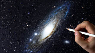 Menggambar sebuah galaksi bima sakti