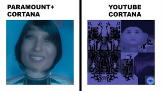 Paramount+ Cortana VS. YouTube Cortana