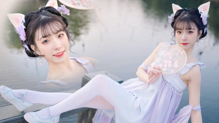 与小兔紫近距离贴贴～