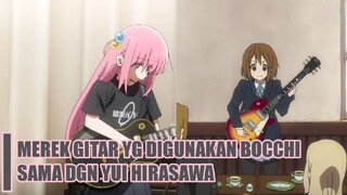 Merek Gitar bocchi sama dengan gitar Yui