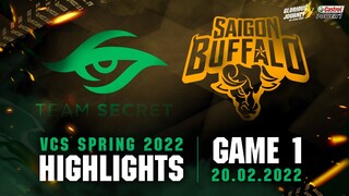 Highlights TS vs SGB [Ván 1][VCS Mùa Xuân 2022][20.02.2022]