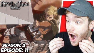 ERWIN IS A LEGEND!! Attack on Titan Ep. 11 (Season 2) REACTION