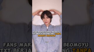 Fans marah karena #beomgyu #txt berjalan pincang tanpa dibantu siapapun #shorts #kpop #viral