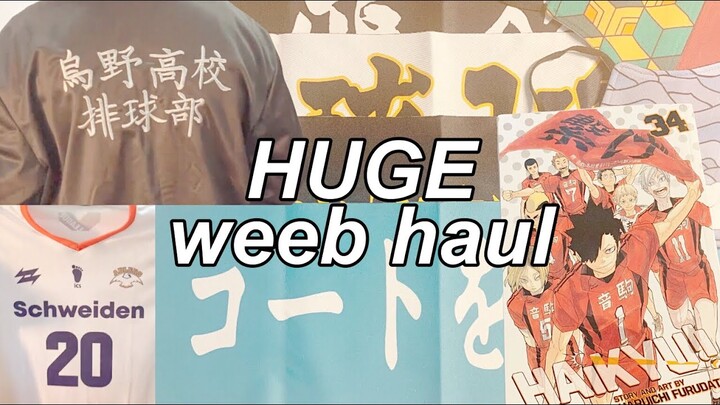 🏷 HUGE shopee anime merch weeb haul!! ( haikyuu, demon slayer, hxh, bungo stray dogs )