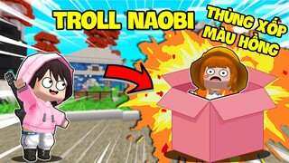KEYD THỬ THÁCH 24 GIỜ TROLL NAOBI BẰNG THÙNG XỐP MÀU HỒNG TRONG MINI WORLD