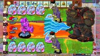 Plant vs Zombies : GIANT LAVA Zomboss Mode vs Super Gatling pea - Pvz funny moments 2022 P75