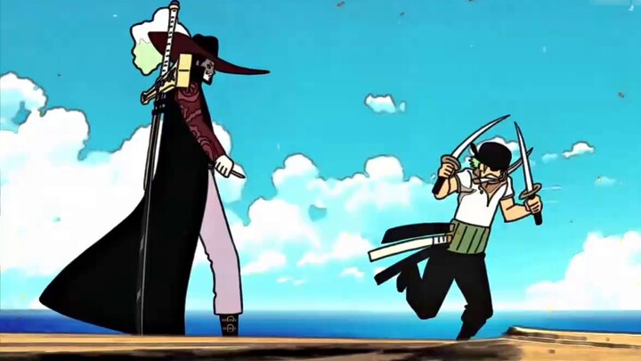 Zoro: That guy's leg skills are much better than yours. Sanji: That guy's sword skills are much bett