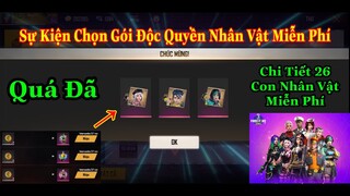 [Garena Free Fire]/Review Sự Kiện Nhận Gói Độc Quyền Nhân Vật Miễn Phí,Chi Tiết 26 Con Nhân Vật Free