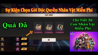 [Garena Free Fire]/Review Sự Kiện Nhận Gói Độc Quyền Nhân Vật Miễn Phí,Chi Tiết 26 Con Nhân Vật Free