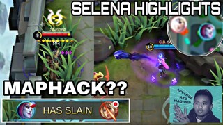 SELENA HIGHLIGHTS | MAPHACK? or 100% LUCK? | Pag tinamaan ka patay ka
