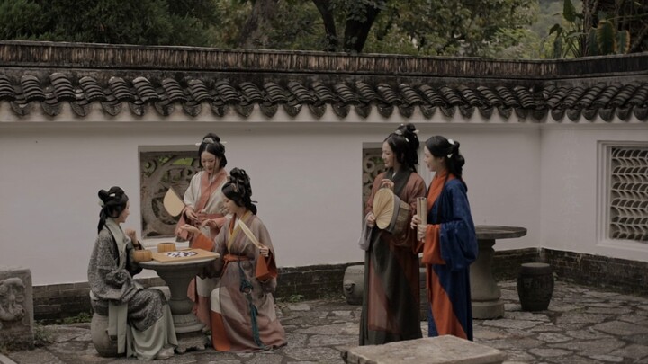 汉服美人集体秀才艺迎新春｜琴棋书画舞｜秦汉汉服群像