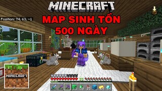 MÌNH THỬ VÀO MAP SINH TỒN 500 NGÀY SẼ THẾ NÀO TRONG MINECRAFT PE !!