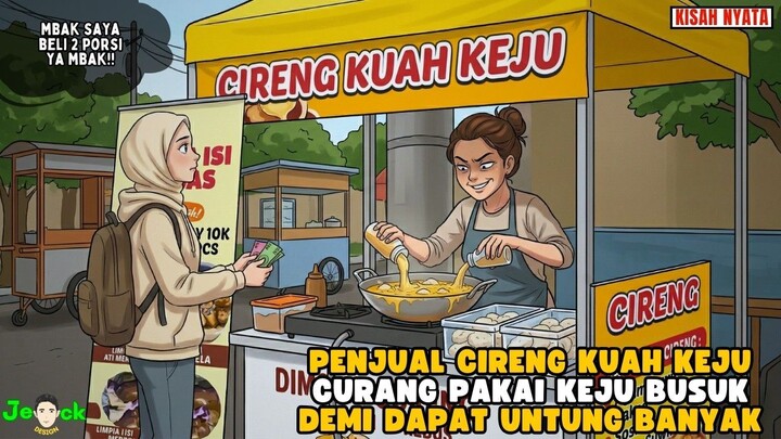AZAB PENJUAL CIRENG KUAH KEJU CURANG PAKAI KEJU BUSUK DEMI DAPAT UNTUNG BANYAK