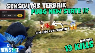 SENSITIVITAS TERBAIK PUBG NEW STATE !? 😱 LANGSUNG DAPAT 19 KILLS !!!