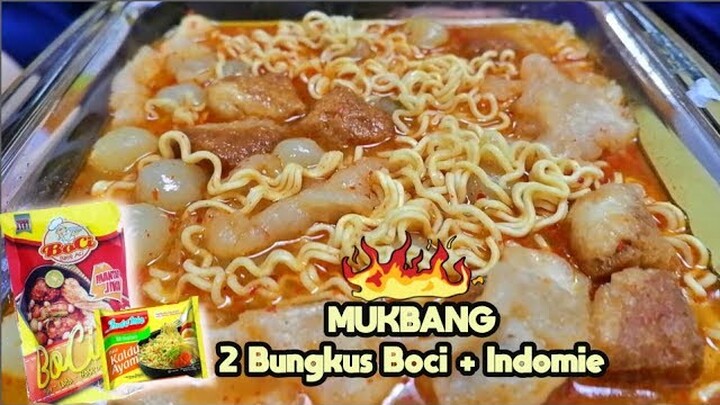 PEDES NIKMAT!!! MUKBANG 2 BUNGKUS INDOMIE Ft BASO ACI MANTAP JIWA (ASMR)