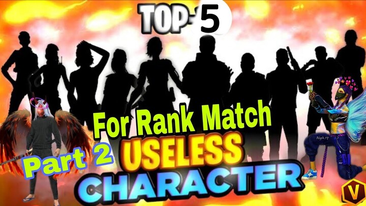 TOP-5{ USELESS } CHARACTER for And( FULL MAP ) in free fire 🔥MR FF GAMING