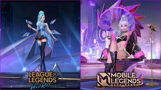 Mobile Legends VS League Of Legends Wild Rift Heroes And Skins Comparison