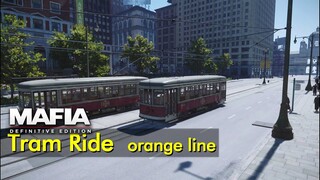 1930s Tram Ride (orange line - Central Island) | Mafia: Definitive Edition