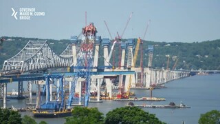 New Governor Mario M  Cuomo Bridge Construction  Time Lapse