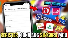 Paano Mag REGISTER Ng ANY SIMCARD  Para Sa Simcard Registration Law?