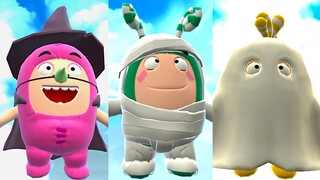 Oddbods Turbo Run - Spooky Costume Oddbods Newt, Bubbles & Zee