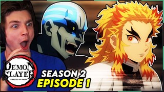 DEMON SLAYER IS BACK!! | Season 2 Episode 1 REACTION! - Flame Hashira Kyojuro Rengoku