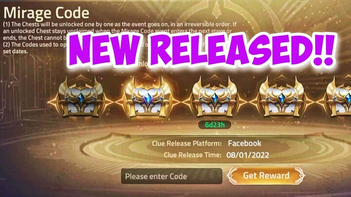 NEW RELEASE CODE 😻😻 - Mirage Code | Mobile Legends: Adventure