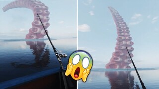 Pemancing Dibuat Kaget dengan Kemunculan Monster Di Tengah Laut.