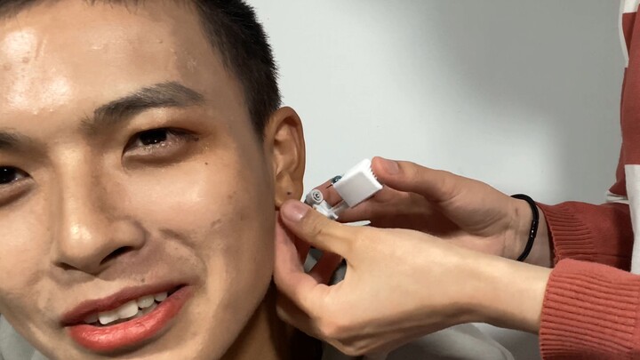 Couple Swap Challenge: Putting an earring in my straight‑laced husband’s ear and doing his makeup—th