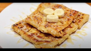 Cách làm bánh chuối pancake Thái Lan tại nhà - món ăn vặt nổi tiếng - Thai Banana Pancake -bánh chay