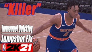 Immanuel Quickley Jumpshot Fix NBA2K21 with Side-by-Side Comparison