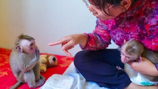 Big Storm Coming!! Little Toto opens war with Yaya , Mom pointing at Toto to stop fighting Yaya