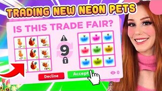 NEW NEON FARM PET TRADING in ROBLOX ADOPT ME UPDATE NEWS!
