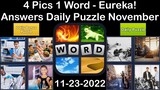 4 Pics 1 Word - Eureka! - 23 November 2022 - Answer Daily Puzzle + Bonus Puzzle