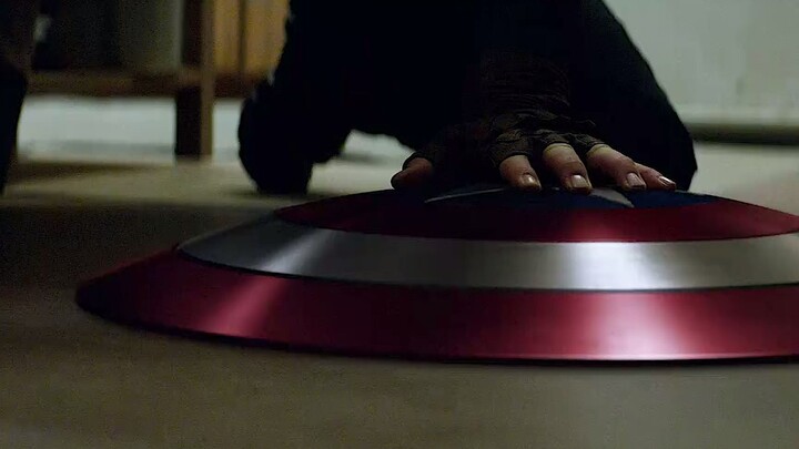 Captain America's shield can be used as both a shield and a spear, and it can also be hung behind hi