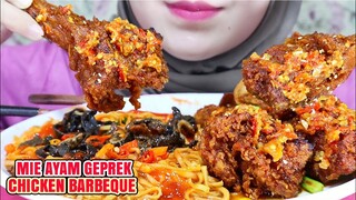 ASMR MIE AYAM GEPREK CHICKEN BARBEQUE PEDAS | ULUL ASMR MUKBANG INDONESIA