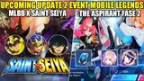 UPDATE 2 EVENT MLBB!! EVENT MLBB X SAINT SEIYA DAN THE ASPIRANT FASE 2 | 2 SKIN ASPIRANT TERBARU